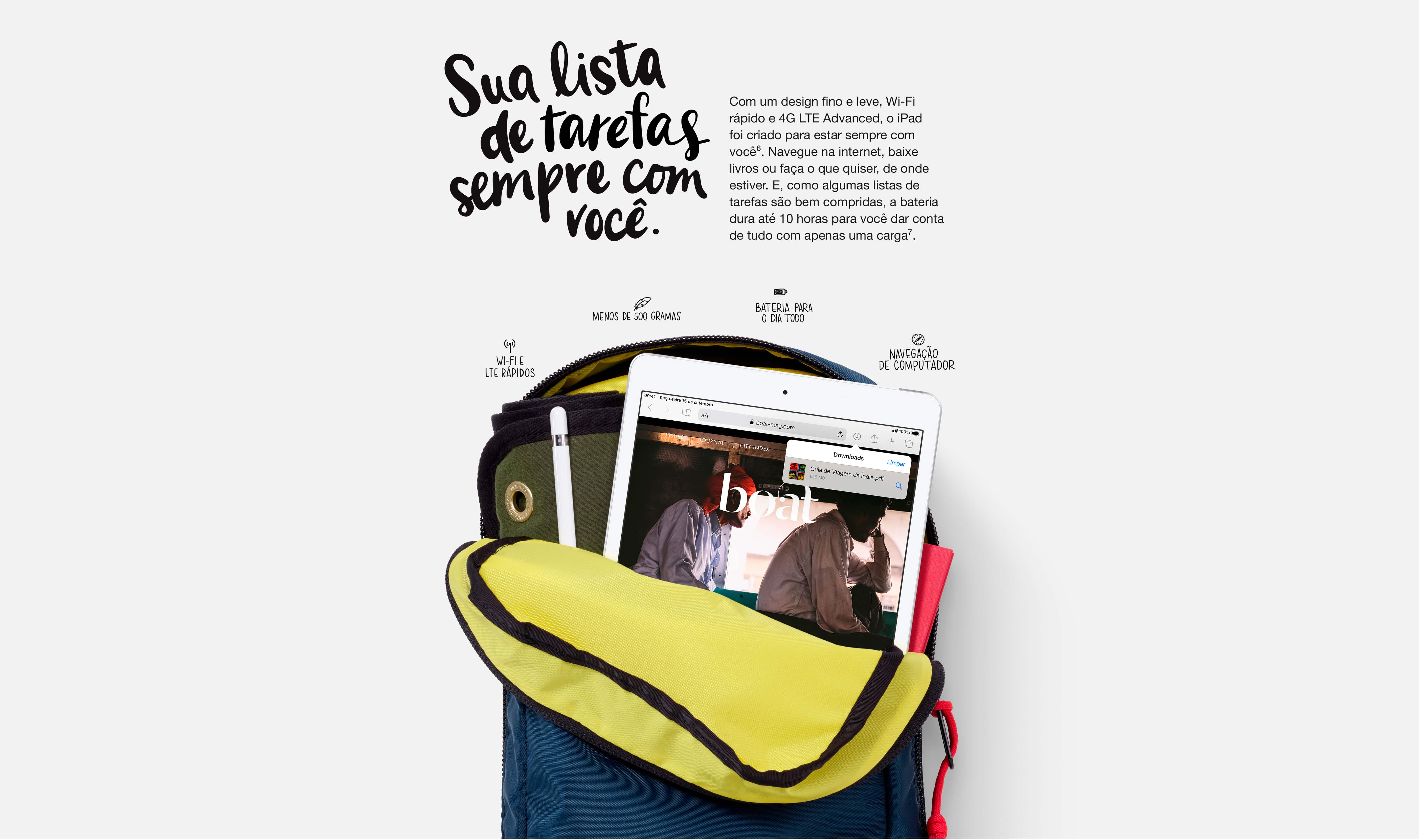 iPad 10,2 8ª geração Apple Wi-Fi 128GB - Prateado